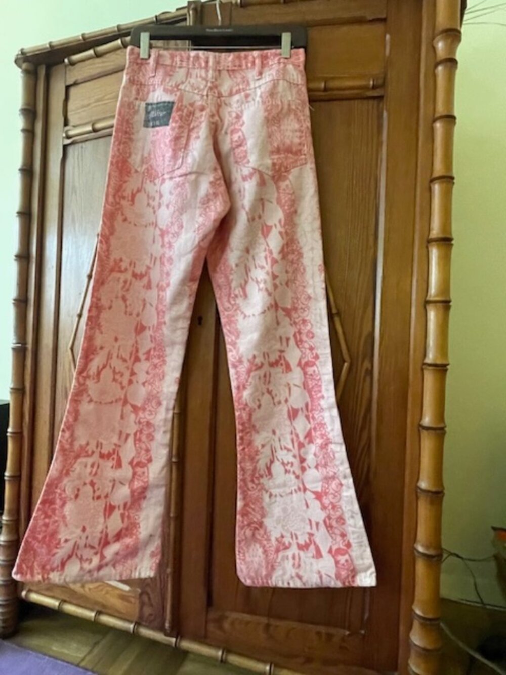 Vintage Lilly Pulitzer Floral Pants Pink Bell Bottoms Retro 60's/70s Hippie
